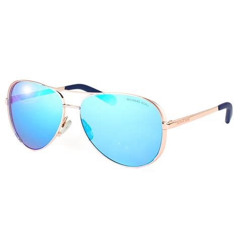 michael kors chelsea rose gold mirrored blue|Michael Kors MK5004 Chelsea Aviator Sunglasses Rose Gold .